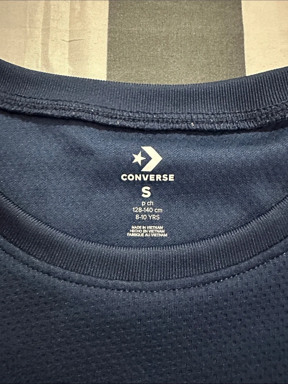 Converse Boys Jersey Navy & Red All-Star Red White Blue Sleeveless Jersey S